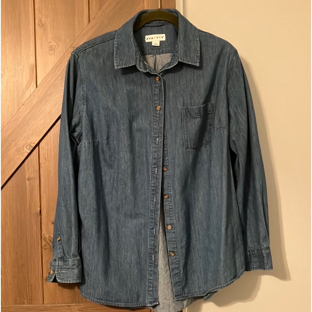 Denim long sleeve shirt